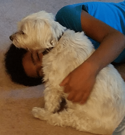 A senior receiving love
