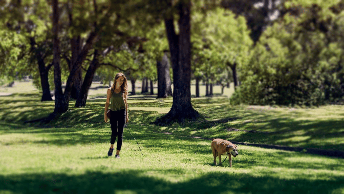 Dog trainer, Lauren James on a sniffari with Rufus