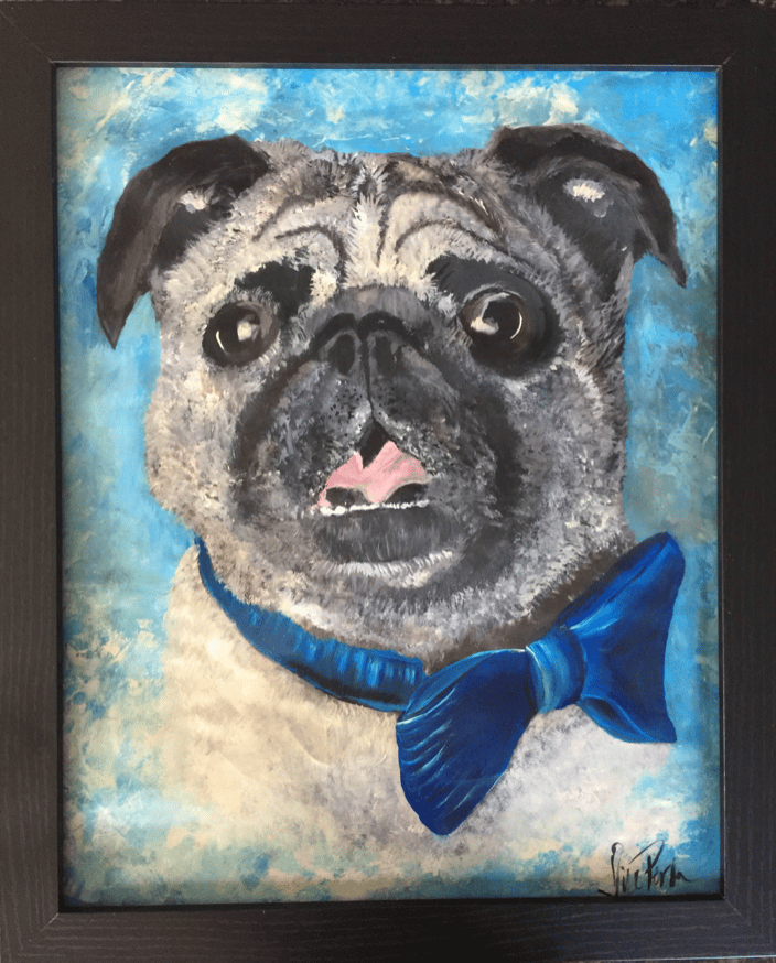 Dog portrait sample by Jill Perla Art