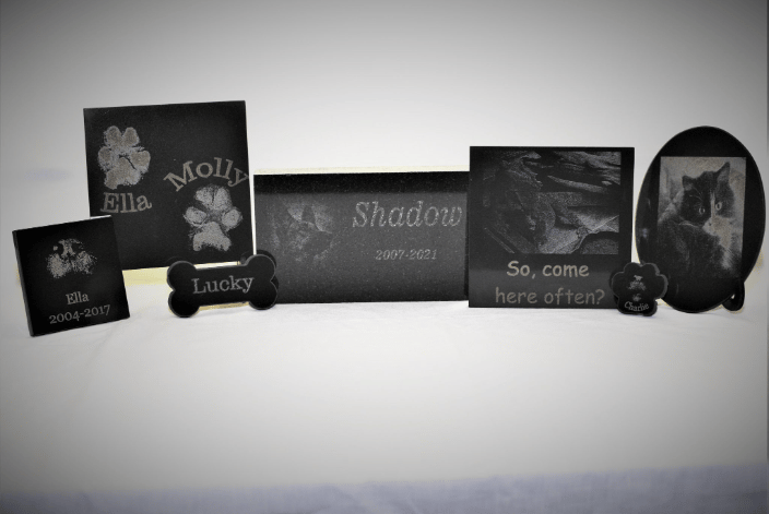 Laser engraved granite