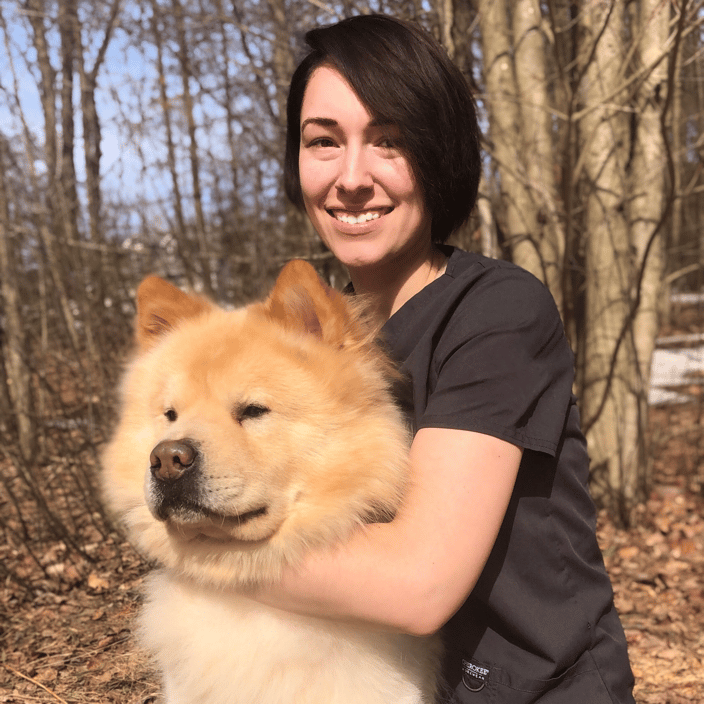 Savannah Reed, Certified Animal Aromatherapist and her Chow Chow, Noah