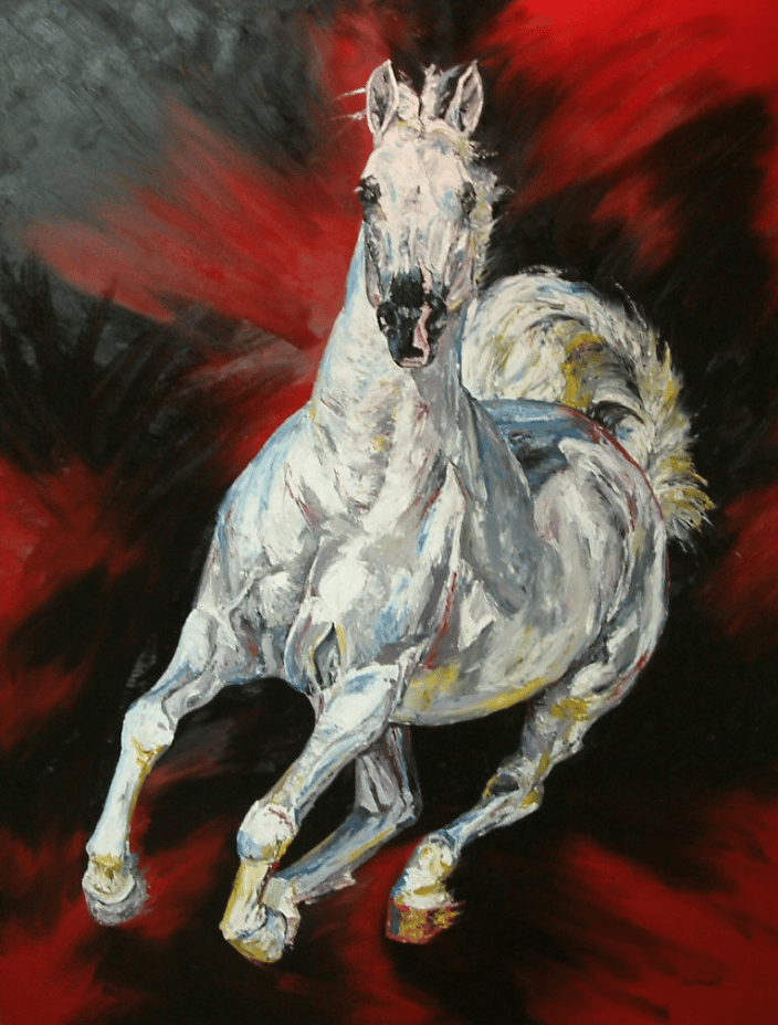 40"x60" oil on canvas arabian horse