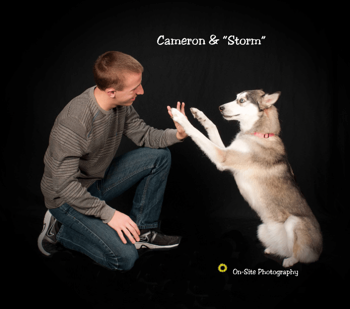High school seniors and their pets, www.On-SitePhotography.com senior and pet portrait studio buckeye