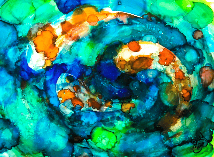 Koi Fish (Alcohol Ink)