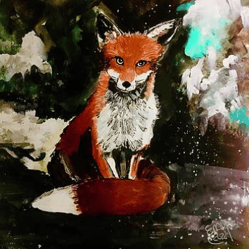Fox for Chase (Gouache)