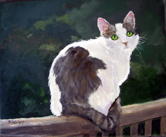 Cat oil painting portrait