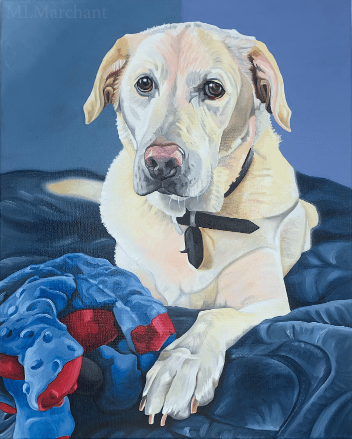 Labrador dog painting