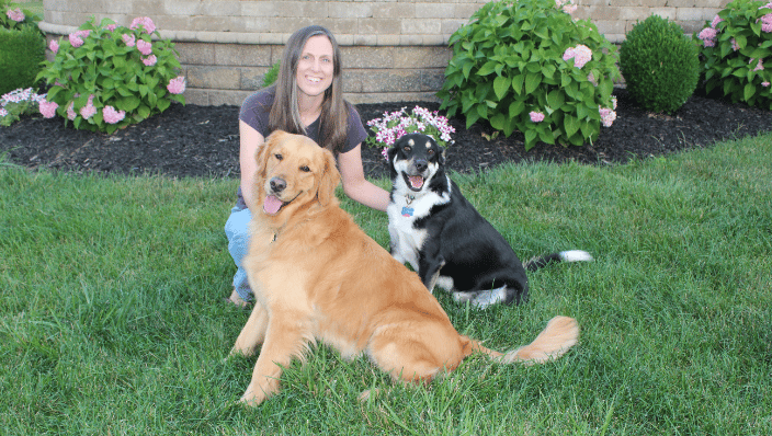 Kelly McFerron CPDT-KA and my personal dogs, Rocky and Ollie