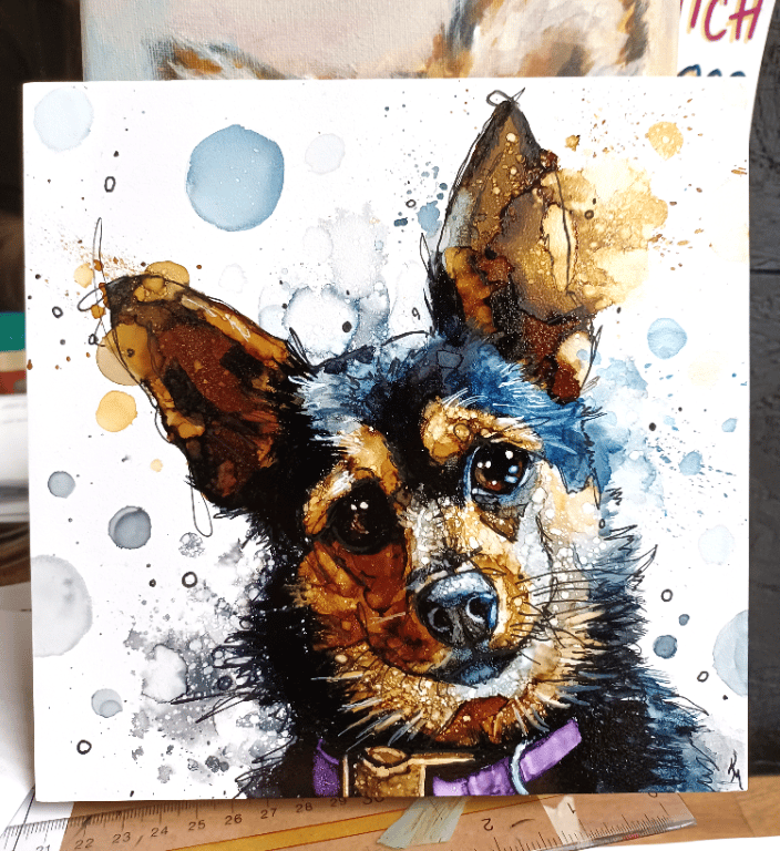 8x8 Dog Portrait
