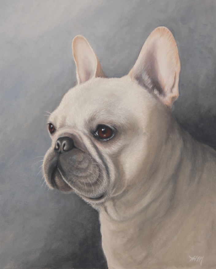 Dog Painting in acrylic by Heather Mitchell