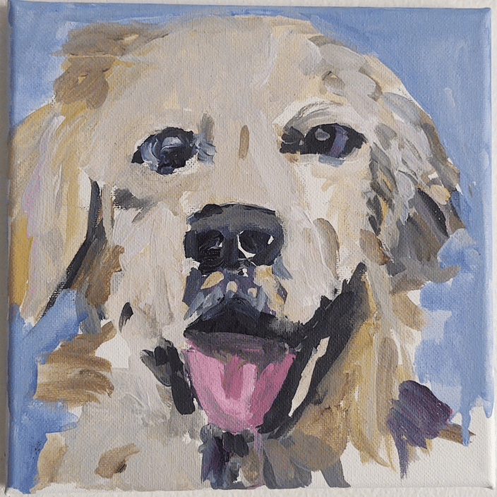 8 x 8" Dog Pet Portrait