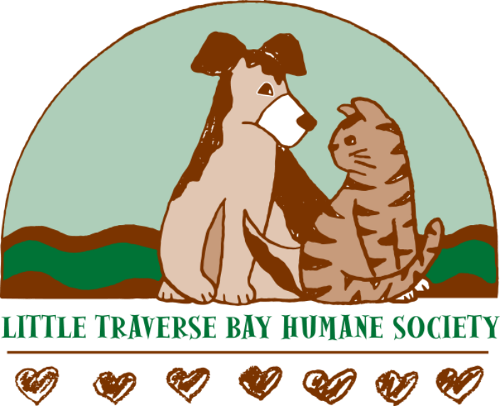 LTBHS Logo, hand-drawn cat and dog with written logo