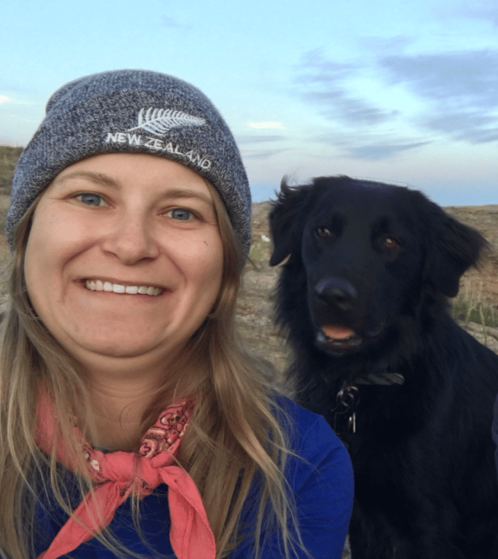 Erin and her dog, Sadie