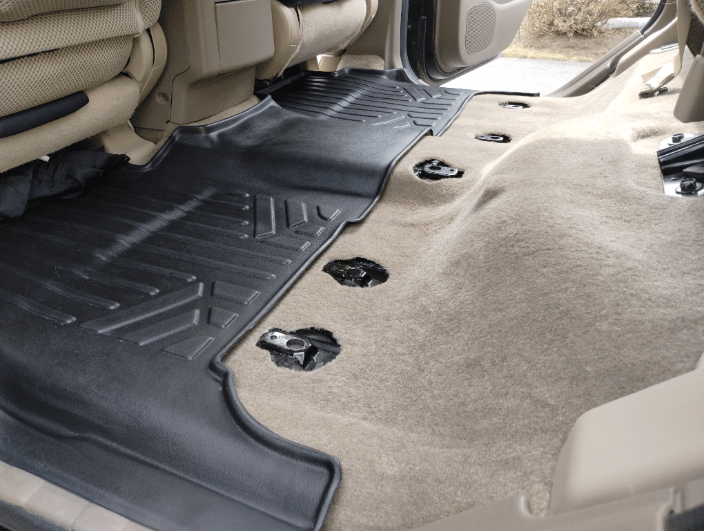 Our climate controled back seat where pets travel