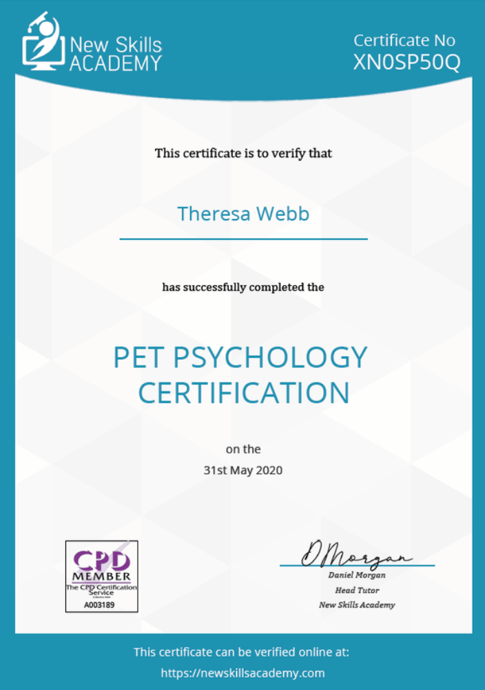 Pet Psychology Certification
