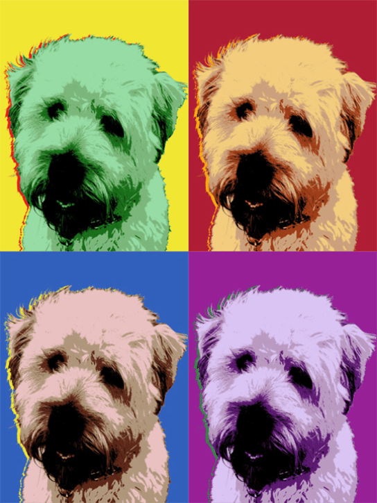 4 panels warhol style canvas