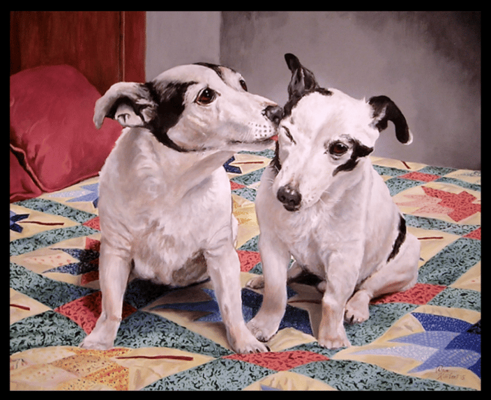 "Lafitte & Abagayle" This work was done with the amish quilt. My attention to the detail is what makes this work really stand out. 