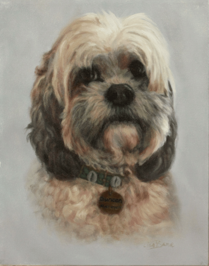 pet portrait, 11x14" oil on canvas 