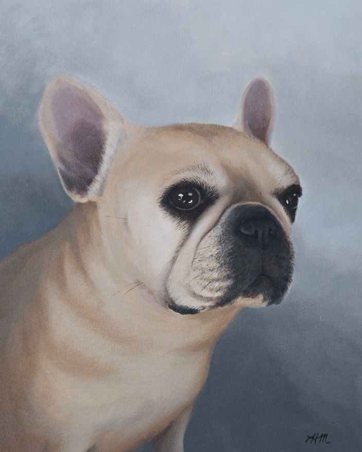 French Bulldog painting 16" x 20" by Heather Mitchell