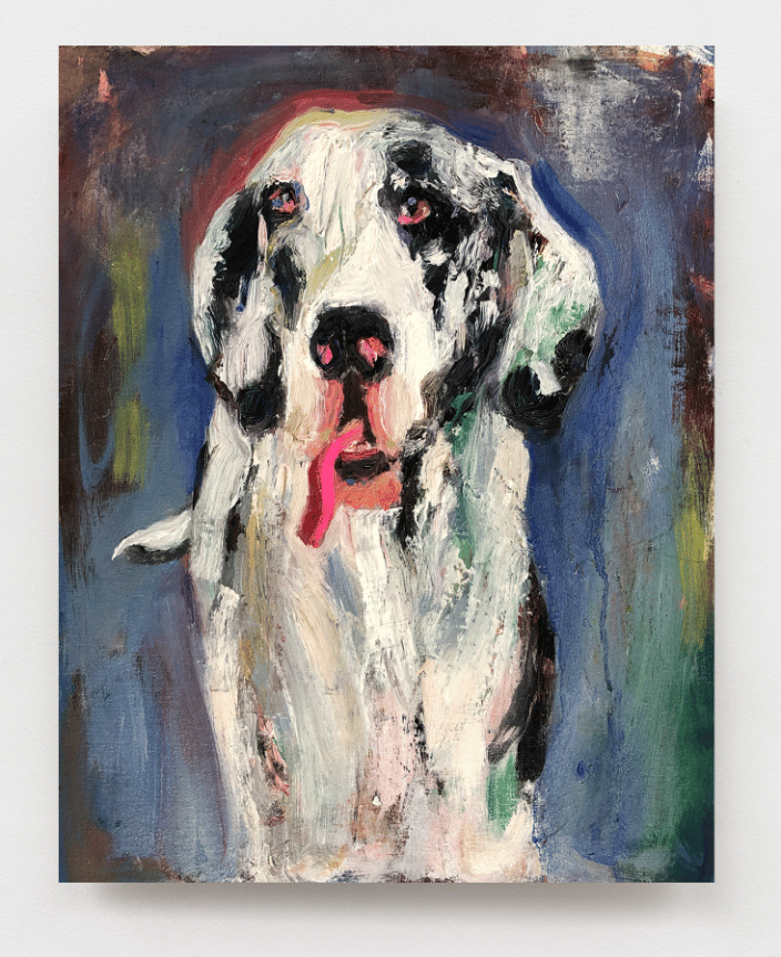 Dog 1, oil on board, 16x20 inches, 2021