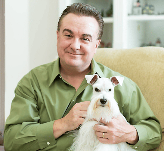 Tim and his dog, Dusty
