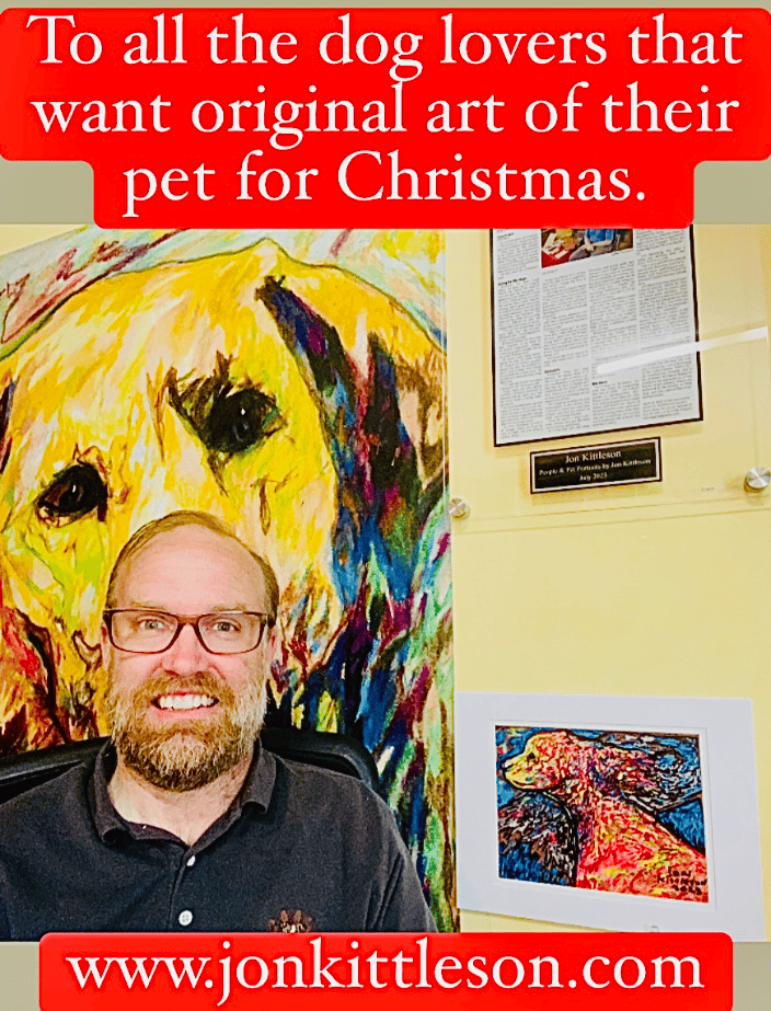 Christmas one of a kind original art ad