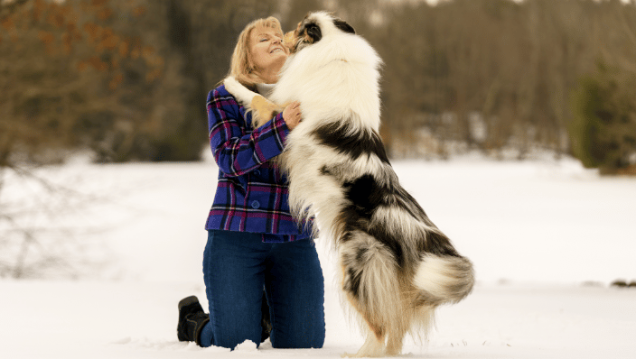 Dog and dog mom