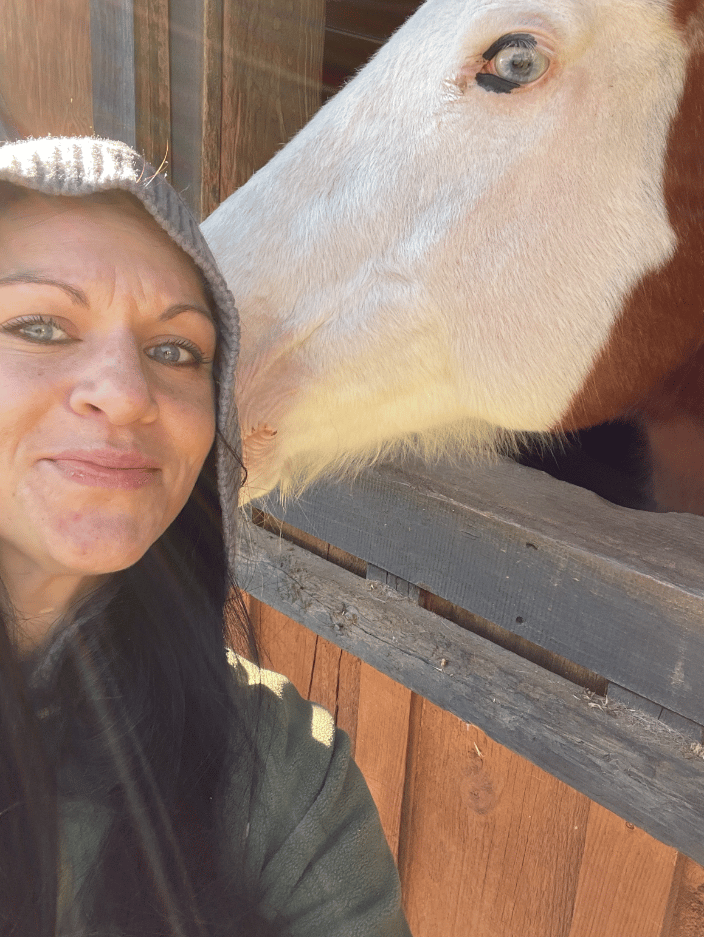 Twister & I. He is my mom's horse.