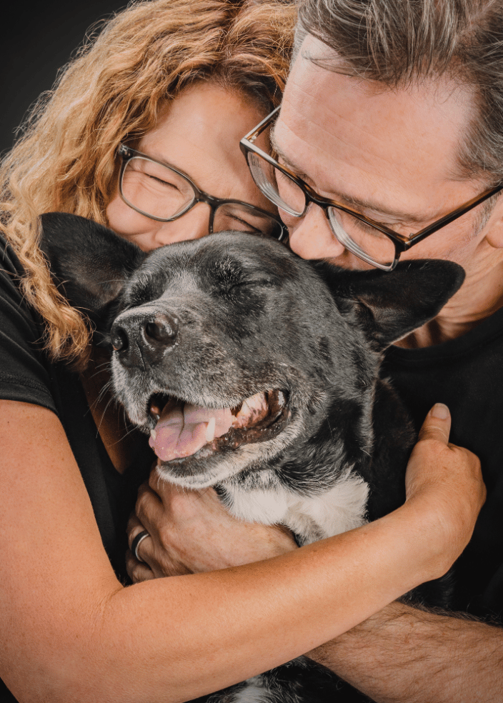 Family with dog