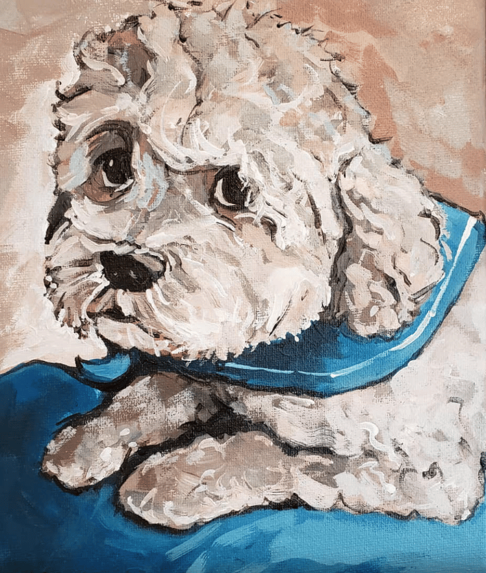 8"x10" Dog Portrait of "Wolfie"