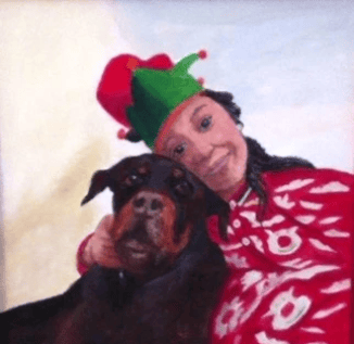 Owner and pit bull