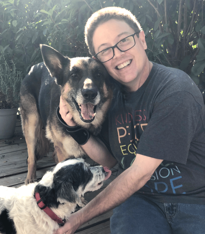 Stern Hatcher with Tippy and Lexi