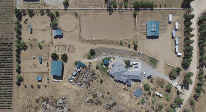 Drone aerial photo of our ranch