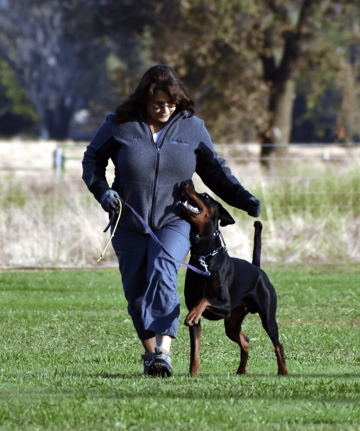 Myself with my competition dog