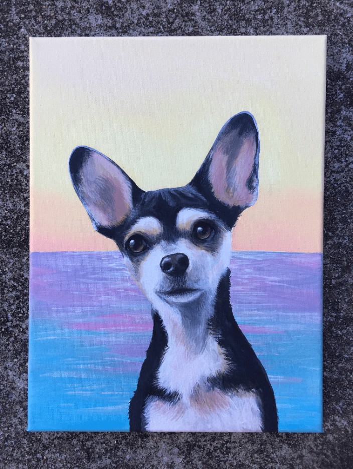 ocean background portrait