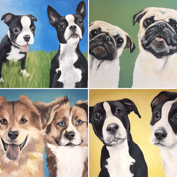 two pets on one canvas