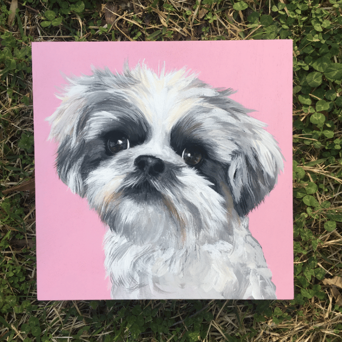 portrait on wood board