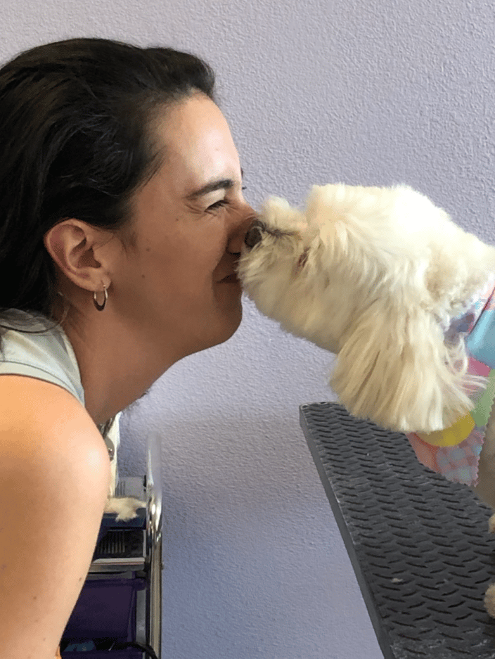 Puppy kisses from Brewster