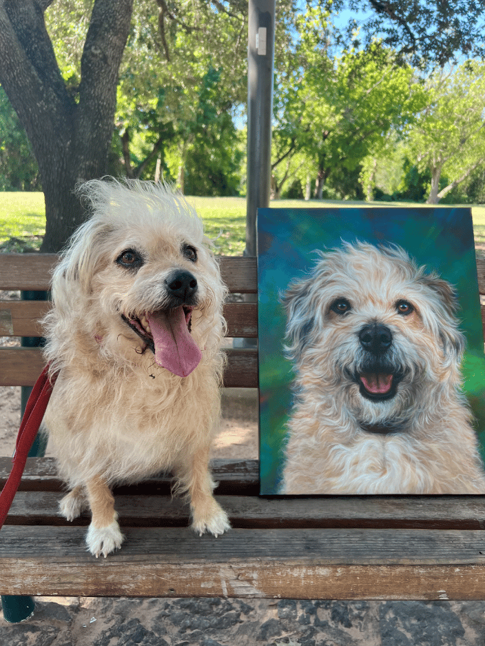 Harriet with her painting
