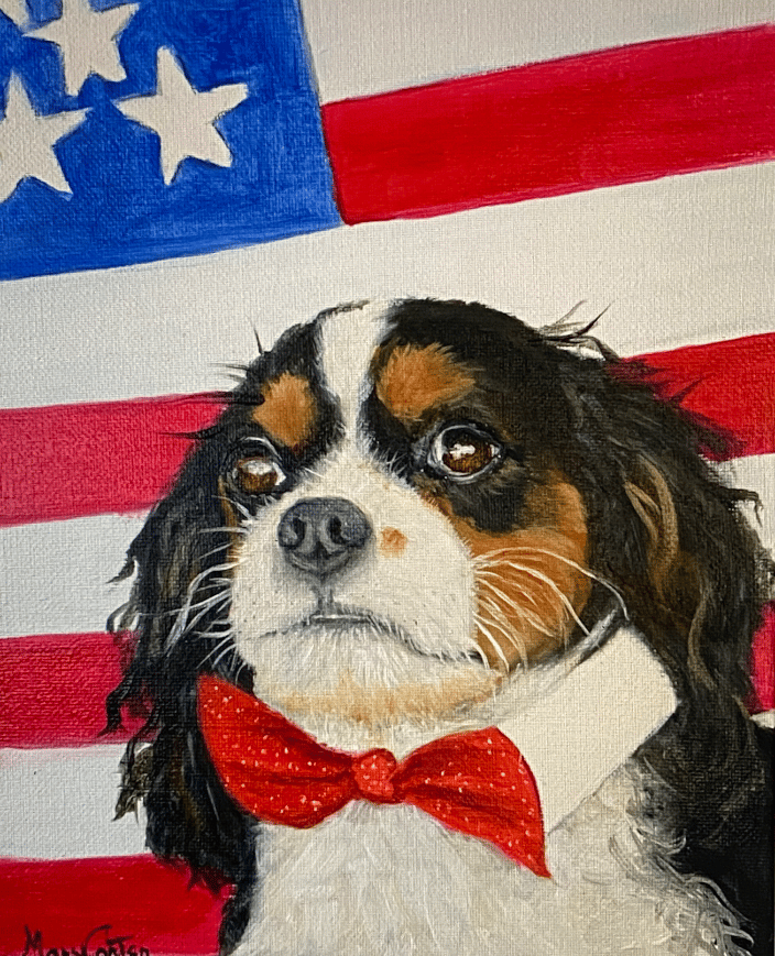 8x10 oil painting of a customer's dog