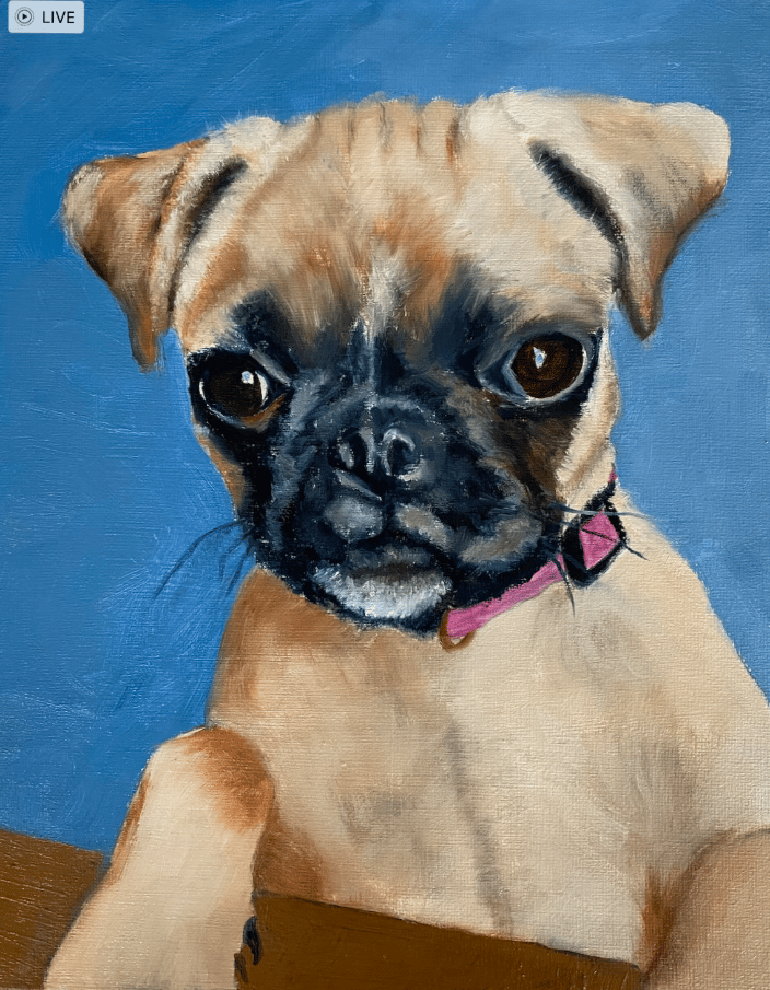 8x10 oil painting for a customer of their dog.