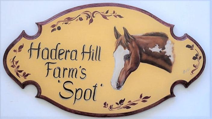 Horse plaque with portrait painting 