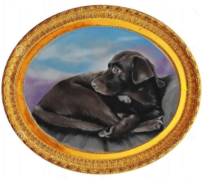 Miniature portrait painting from photo
