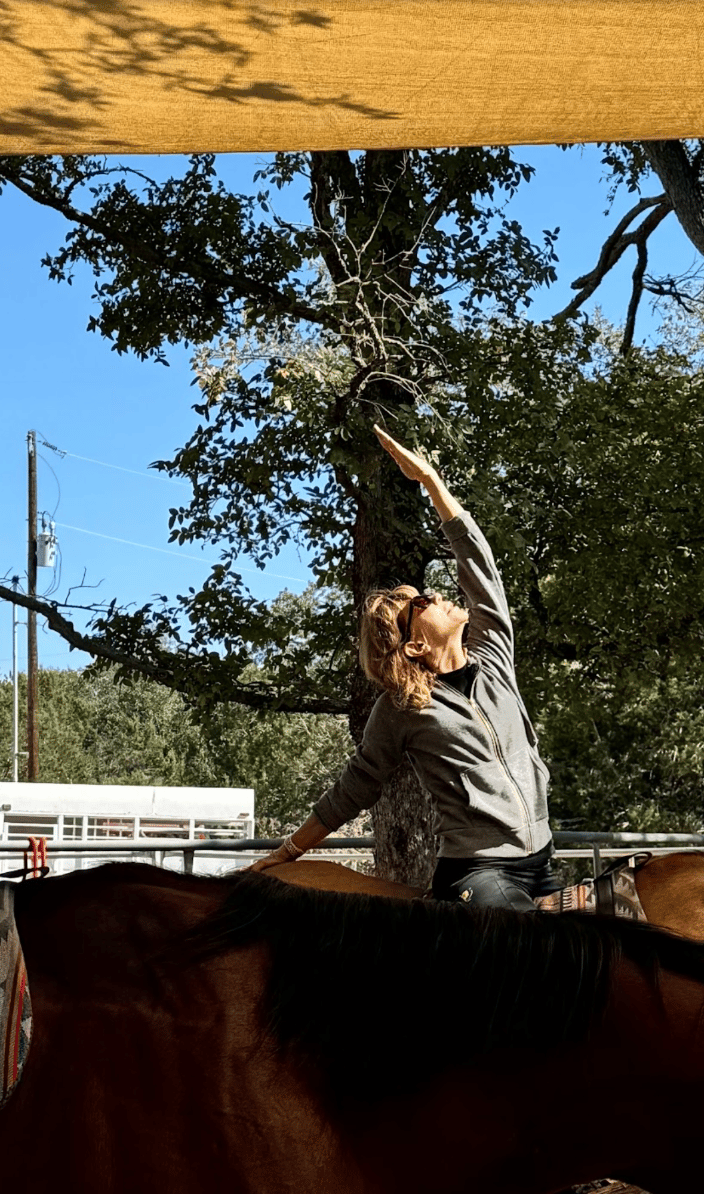 Gina (me) practicing Equine Yoga