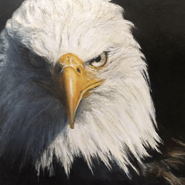 Eagle, oil painting