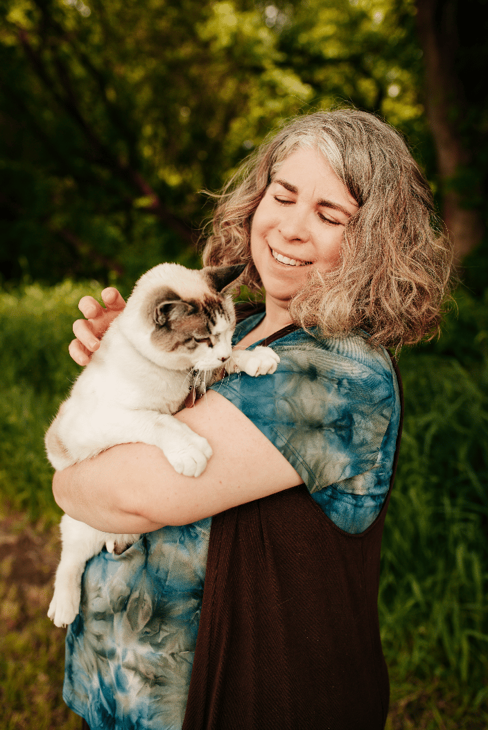 Shelly and Sadie the cat