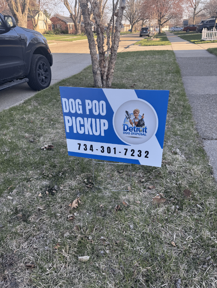 Detroit Doo Disposal's Yard Sign