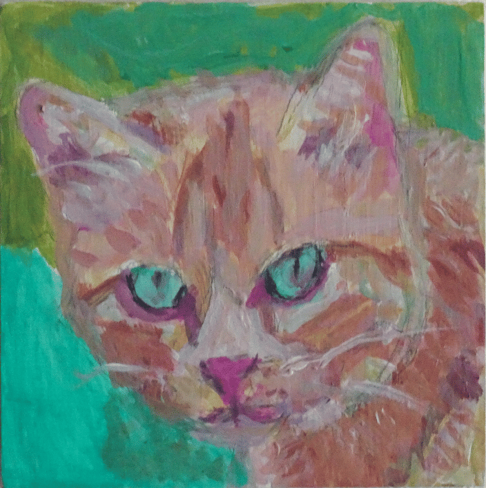 Cat Portrait 6x6"