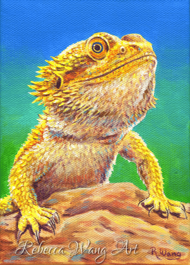 Painting of a Bearded Dragon lizard