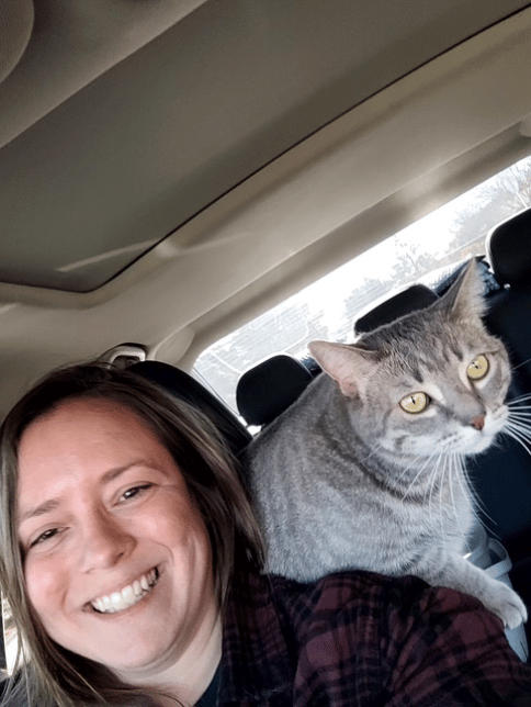 Cobra and her owner
